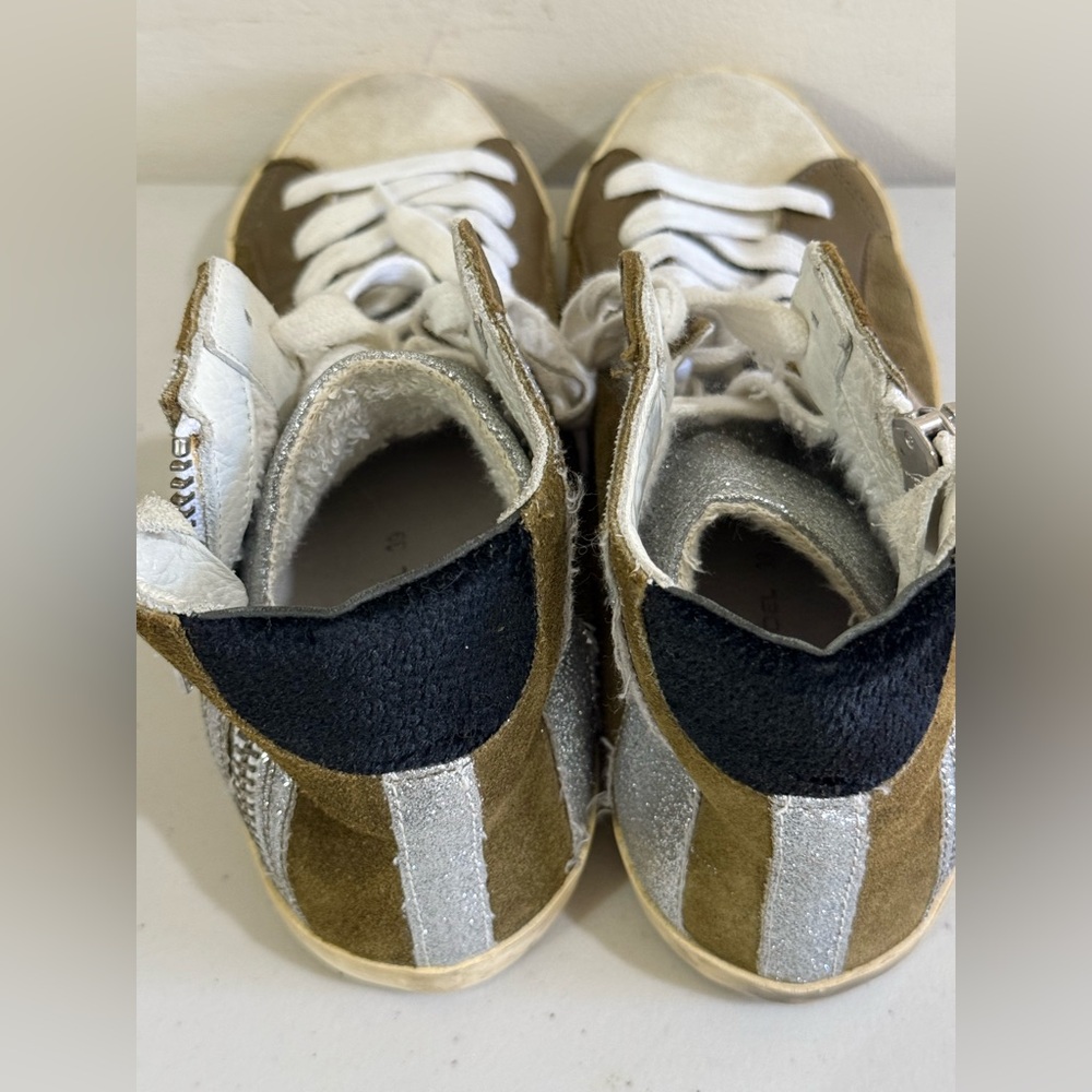 Philippe Model White and Brown High-Top Sneakers - Picture 11 of 13